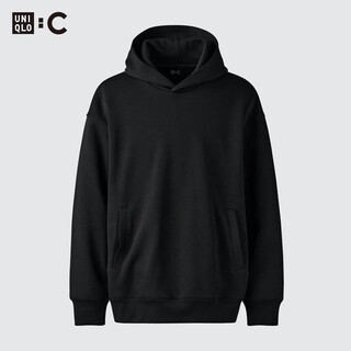 Uniqlo collaboration men's and women's loose hooded sweatshirt long-sleeved sports 479945 09 black l