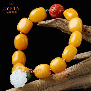 La yun feiyin baltic sea beeswax bracelet women's single circle original light luxury diy bracelet fashionable white lotus pendant bracelet