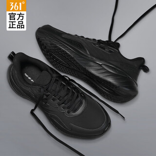 361 sports shoes men's shoes autumn 2025 autumn and winter new running shoes soft sole lightweight shock absorbing commuting running shoes men's casual shoes obsidian black (breathable mesh) 39