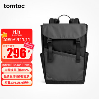 Tomtoc computer bag backpack men's notebook backpack large capacity flip student school bag lightweight travel casual 16 inches