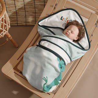 Other newborn baby cover autumn and winter thick newborn bunny pure cotton four seasons maternity room cover spring and summer thin cotton outing free six-layer gauze (recommended room temperature 22-32) 105x105cm