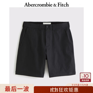 Abercrombie & fitch versatile multi-pocket men's 25 summer american versatile commuting loose suit shorts 128-5037 black 29 w (175/74a)