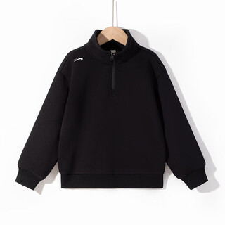 Guirenniao children's clothing velvet sweatshirt girls and children's warm tops 2025 autumn and winter style versatile winter clothing for boys and girls black-white label 140