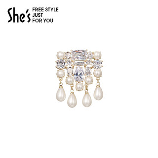 She s akiko barbie dazzling imitation pearl pendant corsage high-end ladies brooch pin birthday gift for girlfriend