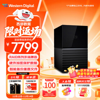 西部数据（WD）36TB 移动硬盘 USB3.0 桌面存储 My Book Duo 3.5英寸大容量 机械硬盘 外接台式企业级RAID存储