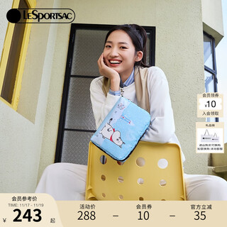 Lesportsac new moomin co-branded large capacity clutch storage cosmetic bag women's bag gift for girls snow