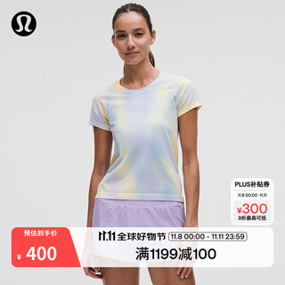 Lululemon丨swiftly tech women's short sleeve t-shirt 2.0 race *wash lw3hu9s symphony washed lavender frost purple mixed color m /8