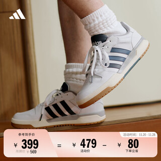 Adidas entrap american campus style sports youthful retro basketball style sneakers for men and women adidas white/blue 41