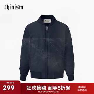 Chinism chchichen basic bomber jacket men's autumn and winter thickened cotton clothes american retro couple cotton clothes navy l