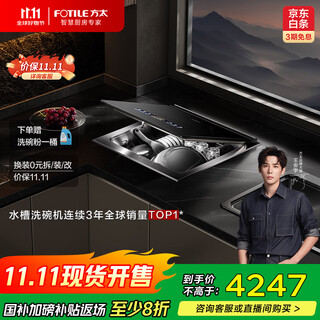 Fotile sink dishwasher single tank, embedded in the countertop, 10 sets, large capacity, double layer, clever use of countertop space, washable seafood, fruits and vegetables 02-a3 national subsidy