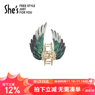 She s akiko hair accessories lover bird embroidered wing clip back head hair shark clip birthday gift for girlfriend