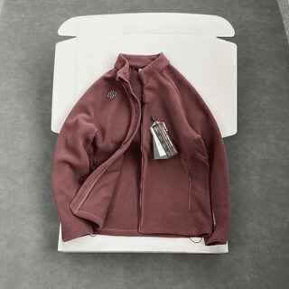 Italian light luxury p jianiu goods men's outdoor sports stand-up collar technology warm velvet thickened velvet jacket sequoia brown one size fits all l (130-145jin jin equals 0.5 kg)