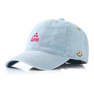 Mouth piano new denim men's and women's baseball caps fashionable and versatile denim peaked hat trendy student warm and casual hat light blue adjustable