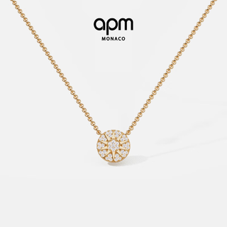 Apm monacosoleil necklace fashionable gold sweater chain couple simple jewelry birthday gift for girlfriend sweater chain soleil necklace