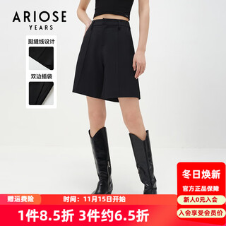 Enos yashi shopping mall same style spring and autumn new classic versatile and clean suit shorts large and medium pants 10813027 black s