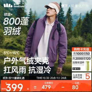Beneunder jacket men's stand collar jacket cotton jacket air fleece jacket high elastic men's autumn clothing cl235 hydrangea purple 2xl