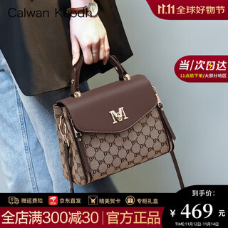 CALWAN KEODH包包女包新款斜挎包高级感小众单肩包手提包生日礼物送女友老婆 【咖啡色】轻奢时尚百搭实用走心女生闺蜜