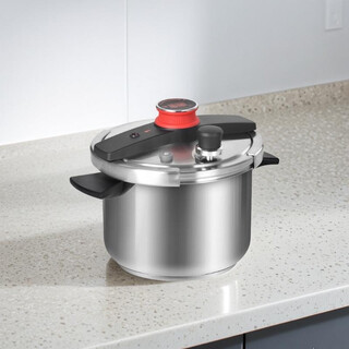 Shuangxi pressure cooker 304 stainless steel pressure cooker safety explosion-proof clamp type one-hand opening large capacity induction cooker universal 8-fold safety explosion-proof/100kpa/universal style/1-3 people/22cm 4l