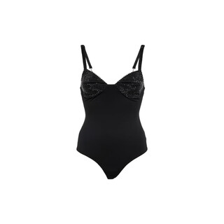 Area embellished knitted bodysuit p00731923 black xs cn 160/84
