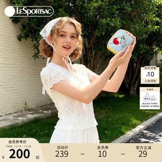 Lesportsac new peanuts comic series cute snoopy contrasting color card bag coin clutch snoopy small square bag