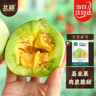 Beishu tokyo sweet treasure melon seed seedlings green white thin skin melon fruit seeds tokyo sweet treasure seeds about 60 pieces
