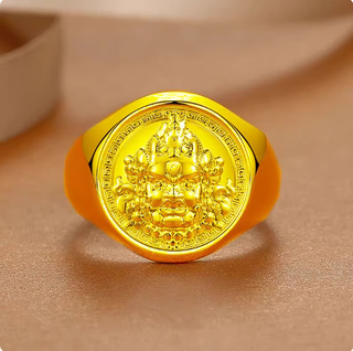 Pretty shiny gold-covered silver-covered glossy live-mouth yellow men's ring pure gold and pure silver loach back ring as a gift for husband gold-covered silver-covered glossy live-mouth loach back ring about 10 grams gold-covered 1 gram