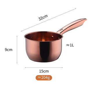 Yusenyi 304 stainless steel water ladle kitchen water float with eagle mouth old-fashioned water thickened large long-handled spoon household water ladle 304 water spoon (rose gold)