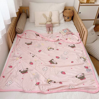 Summer cooling quilt class a ice silk cooling feeling baby blanket kindergarten student nap quilt single student air conditioning summer quilt little girl-a class maternal and infant level cooling feeling quilt 150*200cm suitable for single person