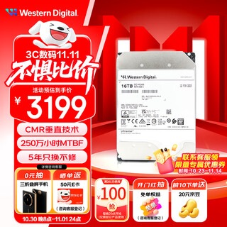 Western digital (wd) 16tb enterprise-class helium mechanical hard drive hc555 sata 7200 rpm 512mb cmr vertical server hard drive 3.5-inch wuh722016cle6l4