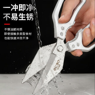 欧洛德【新品】厨房剪刀家用不锈钢强力剪鸡骨剪刀多功能食物烤肉专用剪