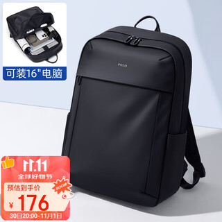 Polo backpack men's travel backpack male student school bag male 15.6/16 inch computer bag male business travel bag