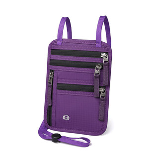 Tfo fourth generation document bag multifunctional travel passport bag coin purse card holder purple 14*20cm