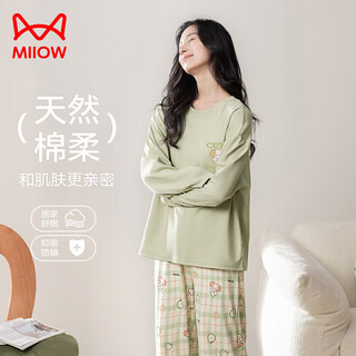 Catman 100% cotton women's pajamas for women spring and autumn cute printed pajamas home clothes can be worn outside 25 years new product