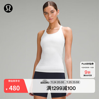 Lululemon丨ebb to street women's sports vest lw1ax1s white s /6