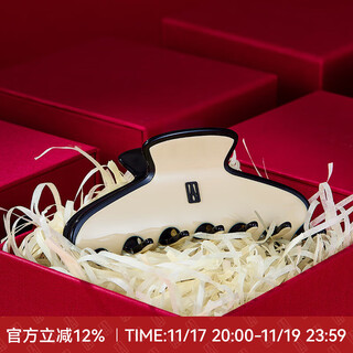 Alexander (alexandre de paris) star's same style messenger large grab clip classic series shark clip high-end hair accessories birthday gift for women y beige