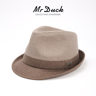 Mr duck designer jazz top hat hat men's and women's british gentleman hat mw362111-khaki_tan s size (52-55cm)