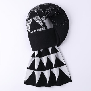 Hengyuanxiang men's scarf casual with scarf men's cloak neck accessories gift plaid color matching black and white