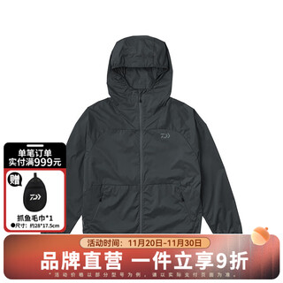 Daiwa 25 spring and summer dj/dp-5025 pertex lightweight skin clothing fishing jacket/trousers fishing clothing single piece - jacket black gray xl