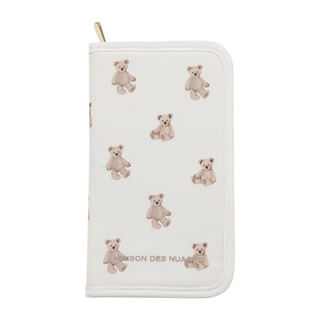 Yusenyili store soft cute cartoon print travel passport bag id bag card bag storage bag white