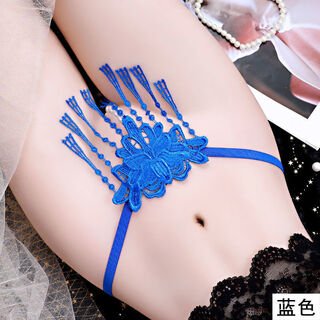 Other the other thong feeling underwear open sheer underwear with beads for bed flirting 3325 blue one size fits all 80-130jin jin is equal to 0.5 kg