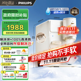 Philips (philips) ice water machine refrigerated instant hot water machine ice machine smoothie ice cubes installation-free all-round four-in-one hot water machine add8240 ice realm c1