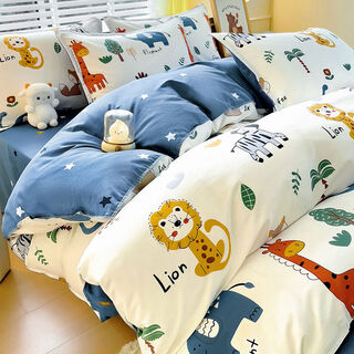 Shantou lincun children's cotton quilt cover single piece 100 pure cotton boy cartoon kindergarten quilt cover boy 120x150x200 quilt forest kingdom 120x150cm 100 cotton quilt cover single piece