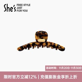 She s akiko acetate plate large clip high-end shark clip hairpin hairpin back of the head hair ornament birthday gift for women tortoiseshell color shu8818224f1