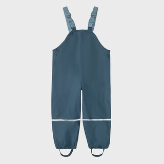 2024 children's suspenders plus velvet rain pants kindergarten baby boys and girls full body waterproof pants outdoor dark green s one size fits all 1 piece