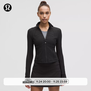 Lululemon丨define women's sports short jacket *ribbed nulu wicking lw3hb6s black xs /4