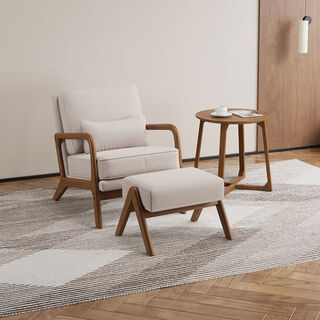 Yusenyi balcony leisure b&b living room study reception living room single sofa chair sechaqing single + footrest + coffee table