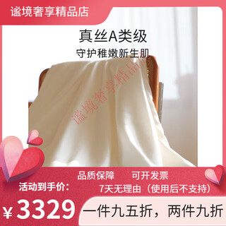 Silkworm queen silk cotton double-sided blanket baby type a thin quilt spring and summer mulberry silk newborn blanket milky white