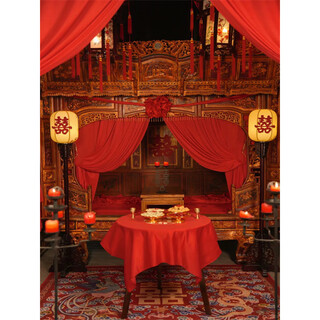 He jiagong new chinese style wedding dress background hanging cloth new chinese style national style live broadcast room background photo studio wedding dress wedding photo background milky white whole photo cloth curly hair width x height 150x200cm