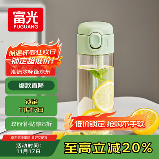 Fuguang tritan plastic water cup for men and women with straw cup for adults convenient sports children student water cup 480ml