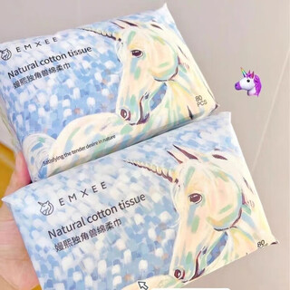 Unicorn soft wipes for babies, extra thick cotton soft wipes for wet and dry use, non-wet wipes for babies, manxi soft wipes*16 pack